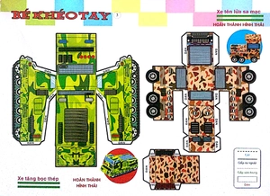 bé khéo tay - xe quân sự