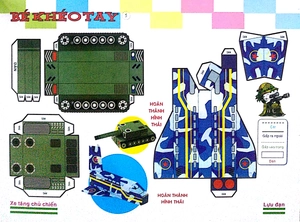 bé khéo tay - xe quân sự