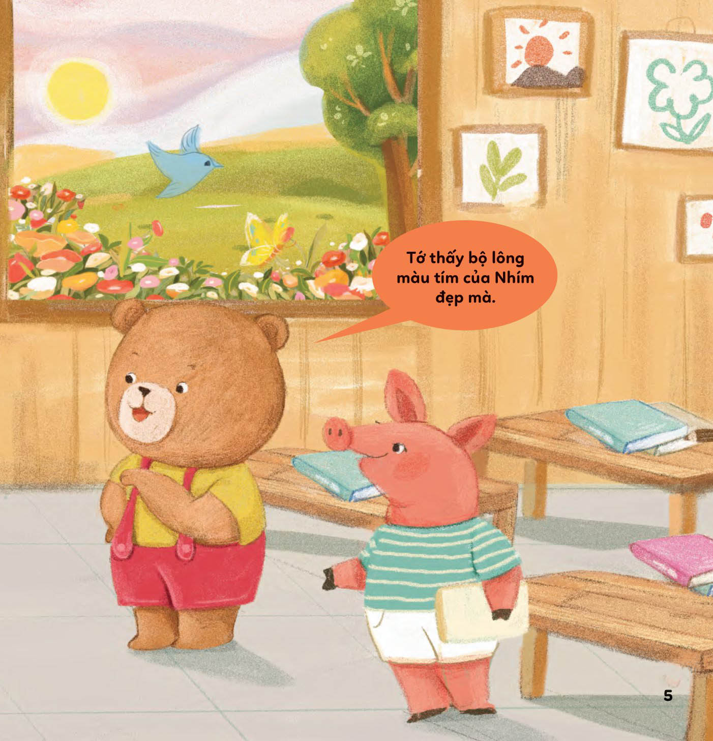 bé khỏe bé vui - không sợ bệnh viện - gấu nâu sốt cao