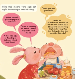 bé khỏe bé vui - không sợ bệnh viện - heo vàng đau răng