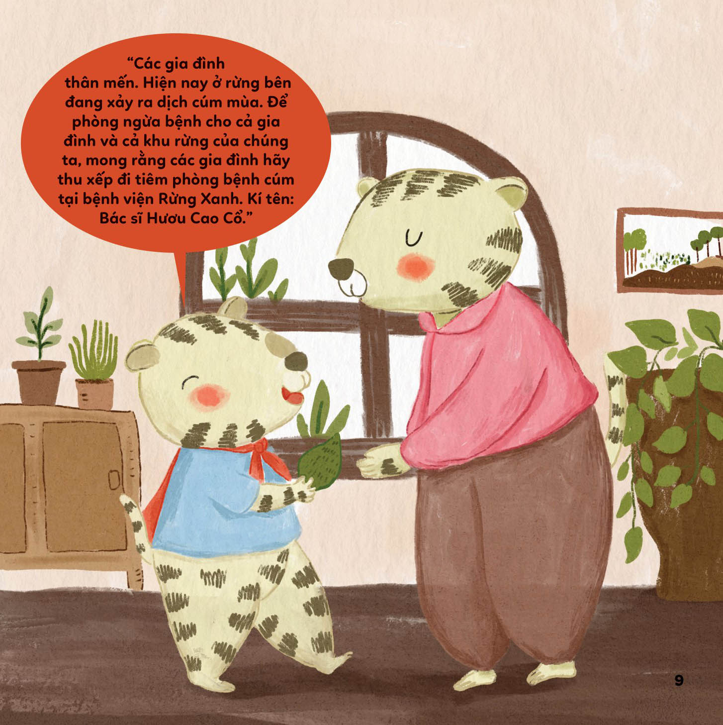 bé khỏe bé vui - không sợ bệnh viện - hổ vằn đi tiêm chủng