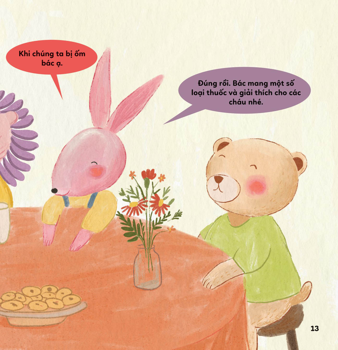 bé khỏe bé vui - không sợ bệnh viện - nhím tím uống thuốc siêu giỏi