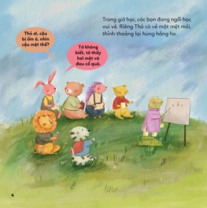 bé khỏe bé vui - không sợ bệnh viện - thỏ hồng viêm họng