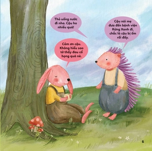 bé khỏe bé vui - không sợ bệnh viện - thỏ hồng viêm họng