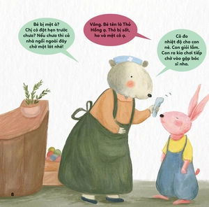 bé khỏe bé vui - không sợ bệnh viện - thỏ hồng viêm họng