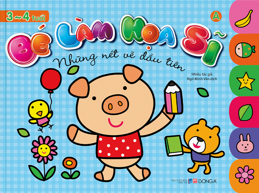 bé làm họa sĩ - những nét vẽ đầu tiên - 3~4 tuổi - tập a