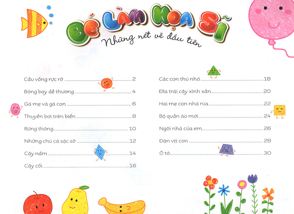 bé làm họa sĩ - những nét vẽ đầu tiên - 3~4 tuổi - tập a