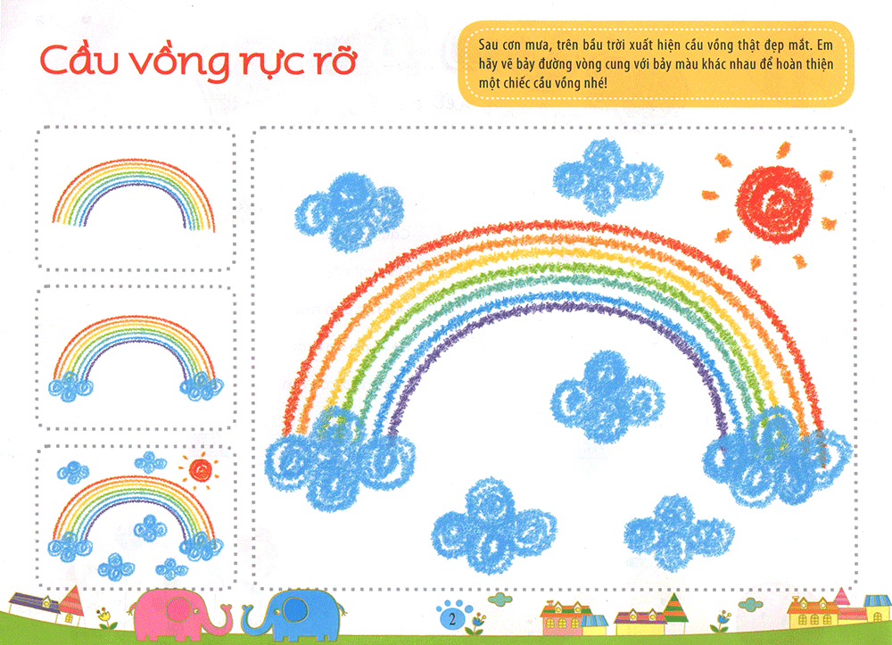 bé làm họa sĩ - những nét vẽ đầu tiên - 3~4 tuổi - tập a