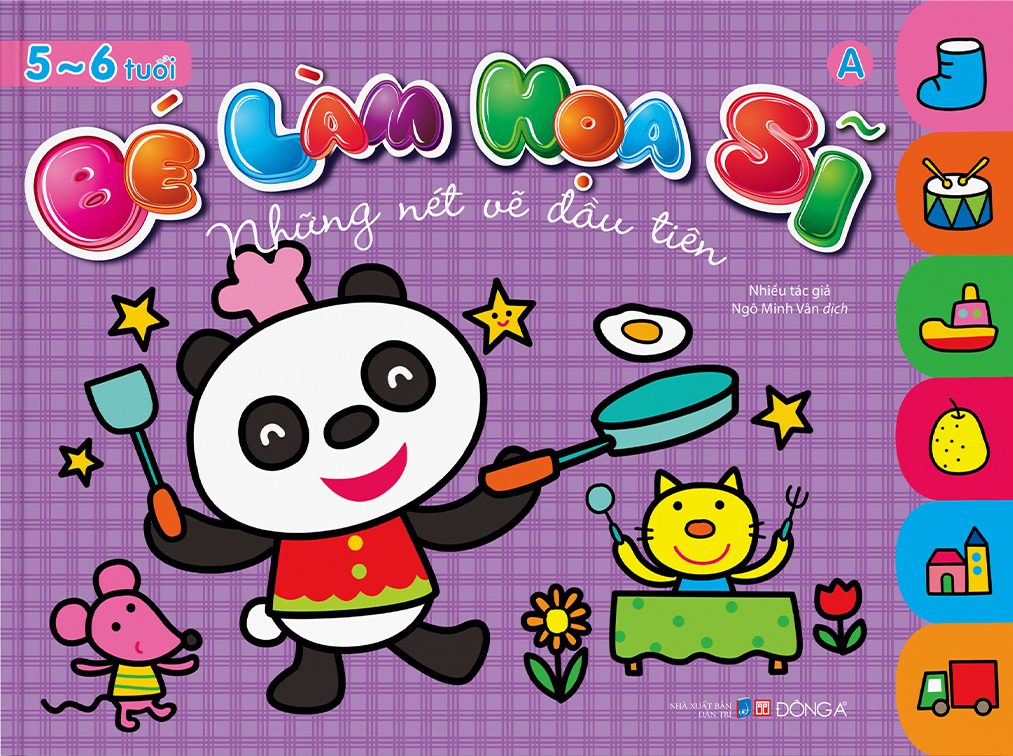 bé làm họa sĩ - những nét vẽ đầu tiên - 5~6 tuổi - tập a