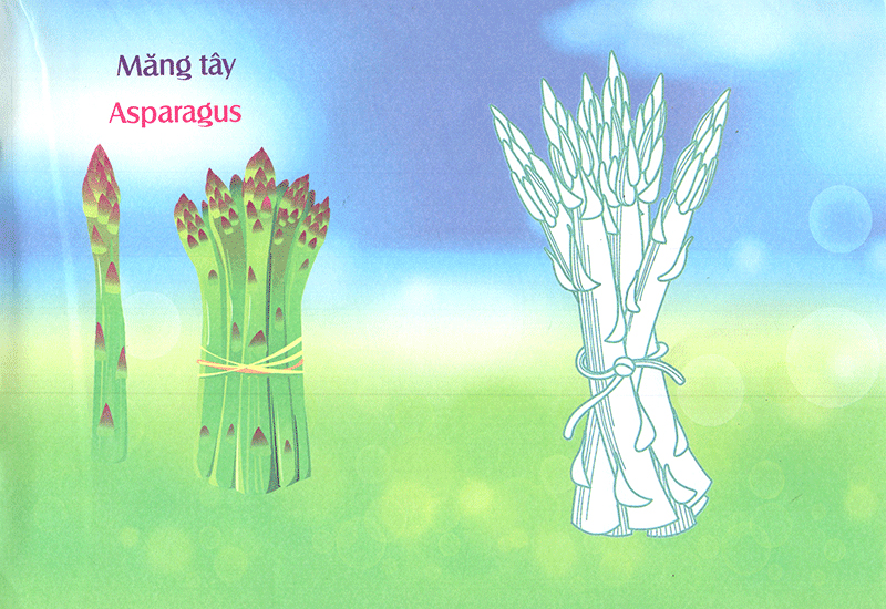 bé làm quen môi trường - rau củ