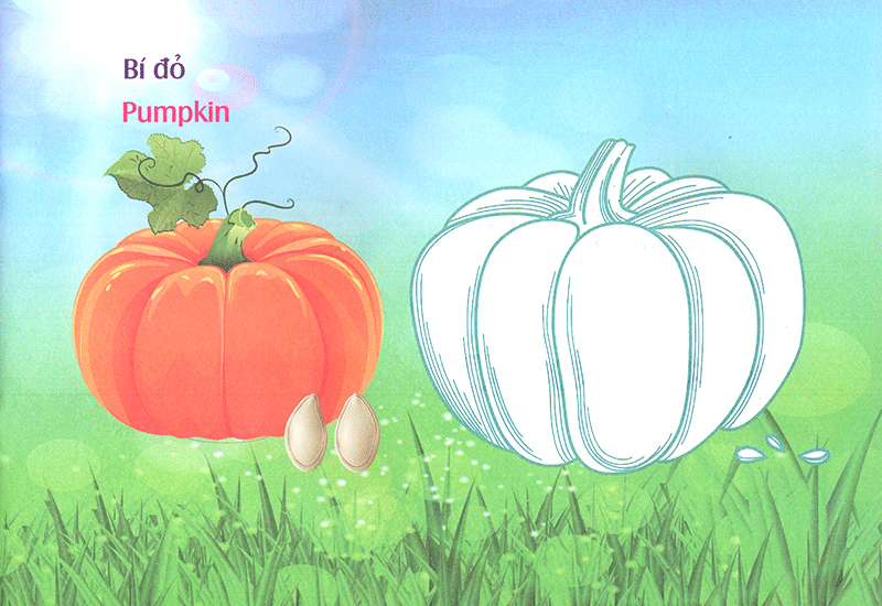 bé làm quen môi trường - rau củ