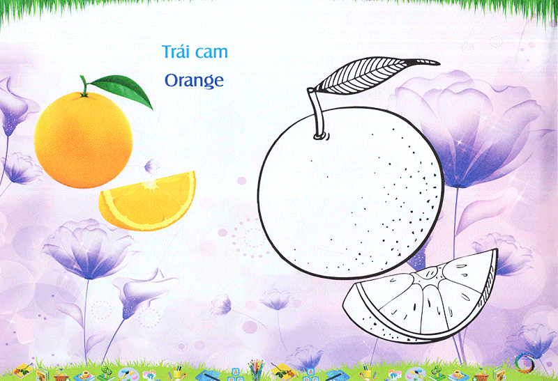 bé làm quen môi trường - trái cây