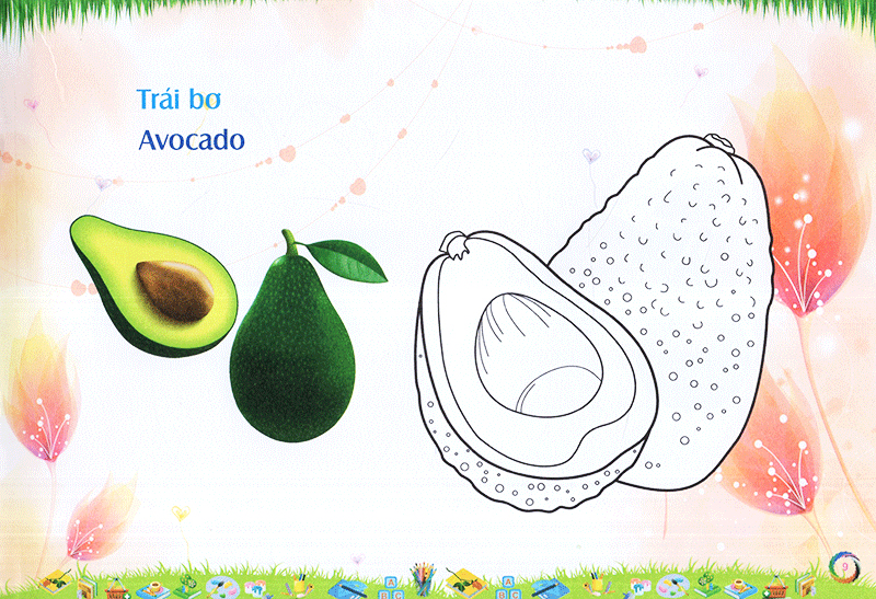 bé làm quen môi trường - trái cây