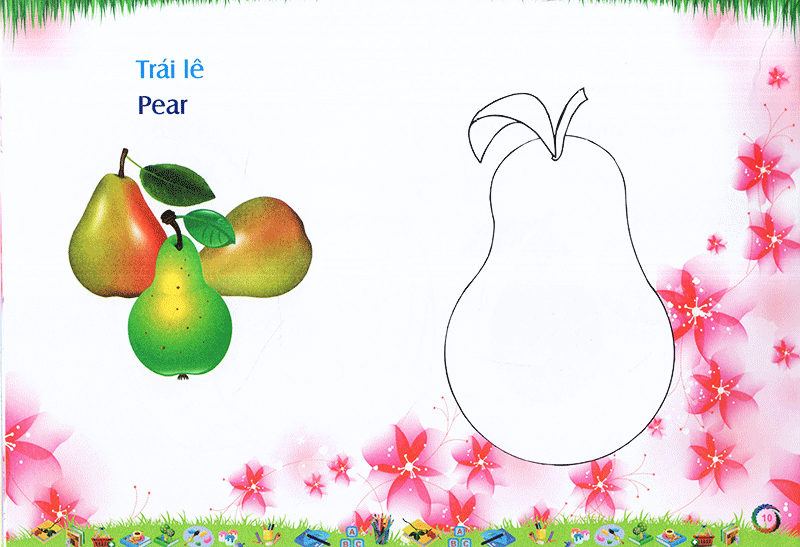 bé làm quen môi trường - trái cây