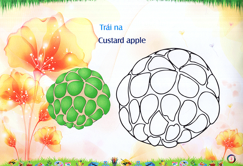 bé làm quen môi trường - trái cây