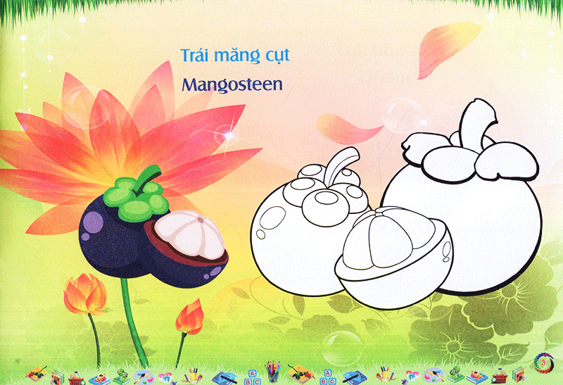 bé làm quen môi trường - trái cây