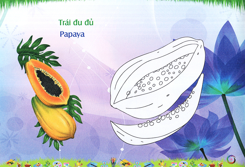 bé làm quen môi trường - trái cây