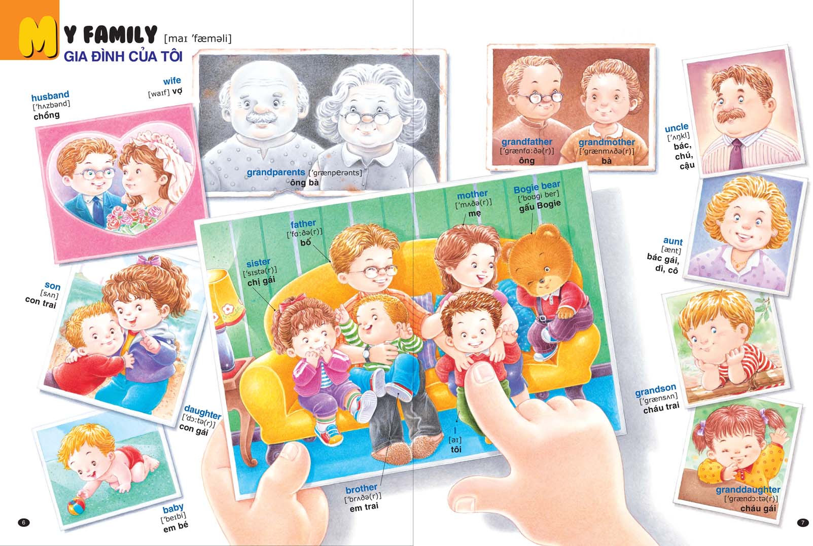 bé làm quen với tiếng anh - gấu bogie học từ