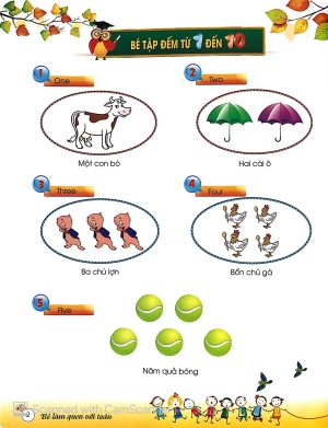 bé làm quen với toán - học đếm từ 1 đến 100 (tái bản 2019)