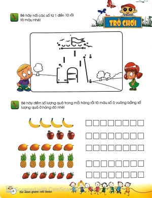 bé làm quen với toán - học đếm từ 1 đến 100 (tái bản 2019)