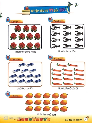 bé làm quen với toán - học đếm từ 1 đến 100 (tái bản 2019)