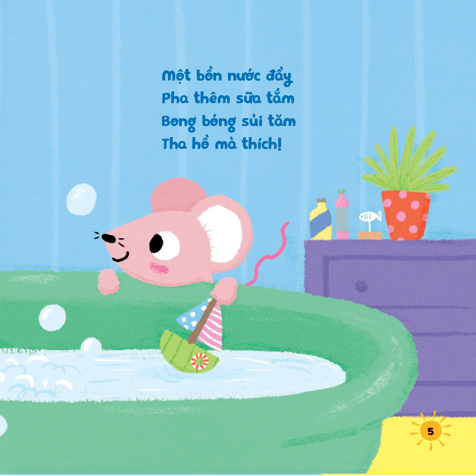 bé ngoan đi tắm