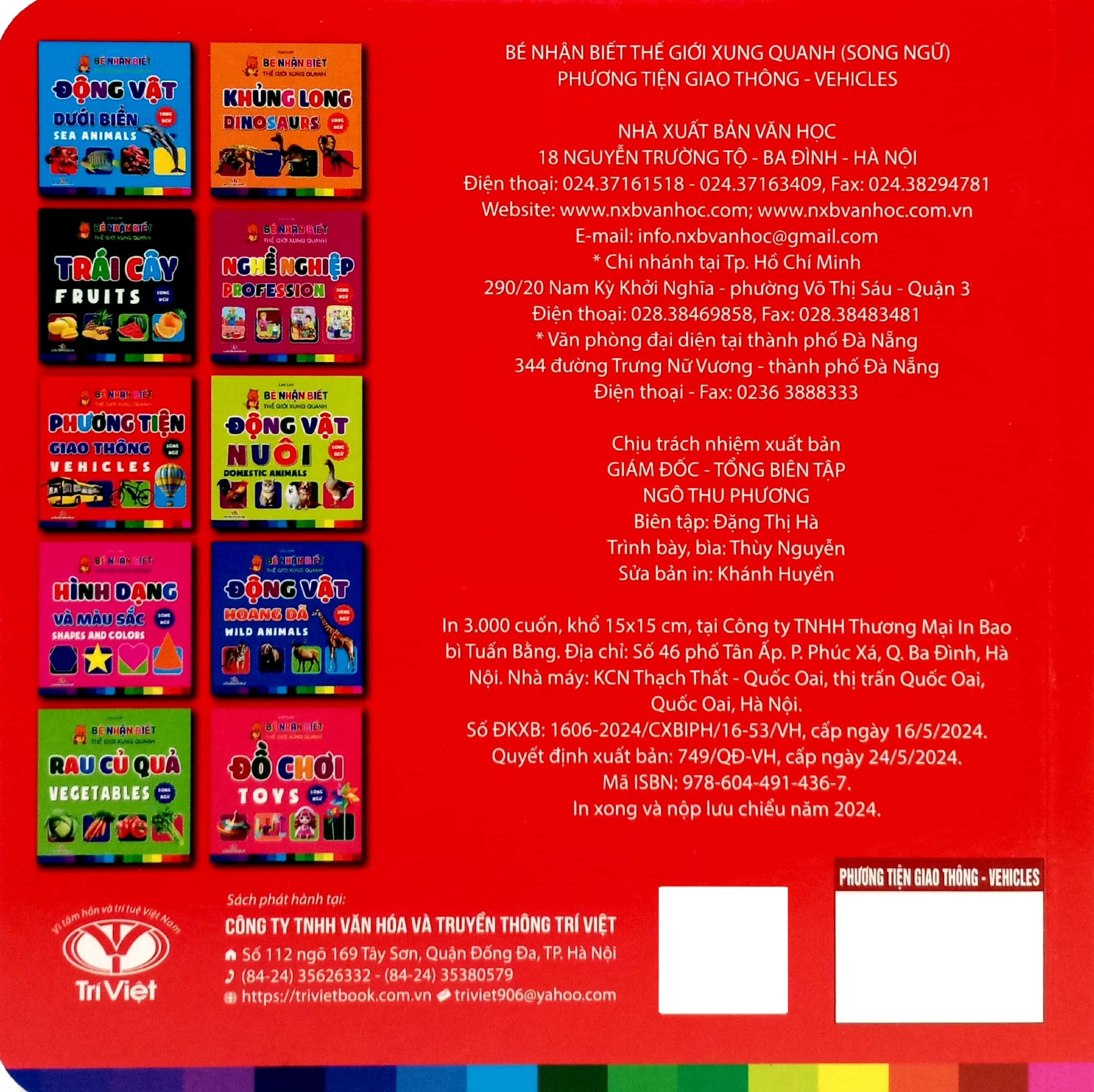 bé nhận biết thế giới xung quanh - phương tiện giao thông - vehicles