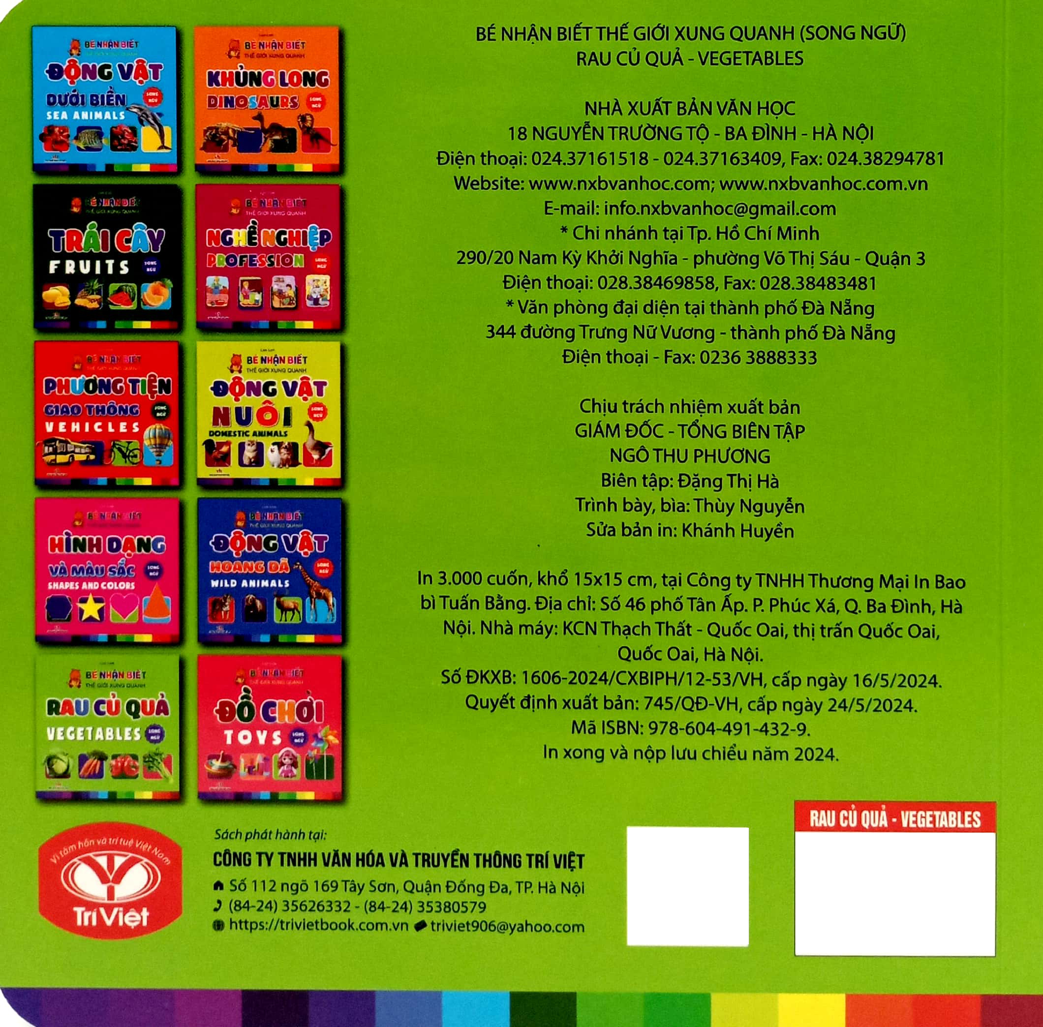 bé nhận biết thế giới xung quanh - rau củ quả - vegetalbles