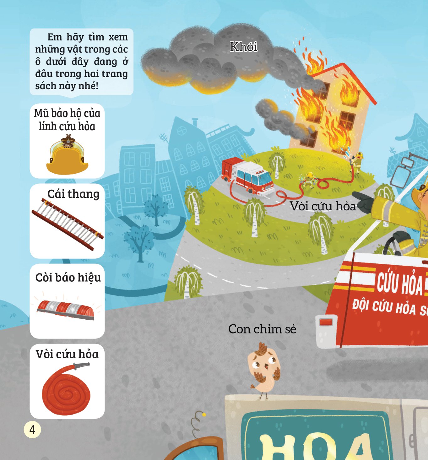 bé rèn trí thông minh qua hoạt động quan sát và tìm kiếm - phương tiện giao thông chuyên dụng