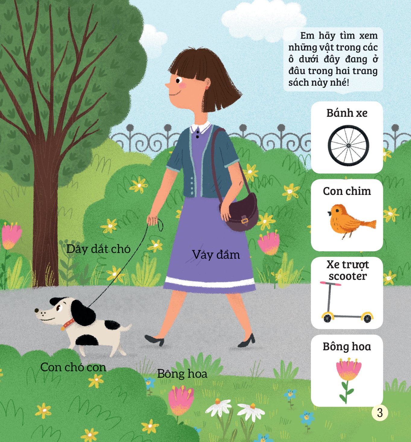 bé rèn trí thông minh qua hoạt động quan sát và tìm kiếm - trong công viên