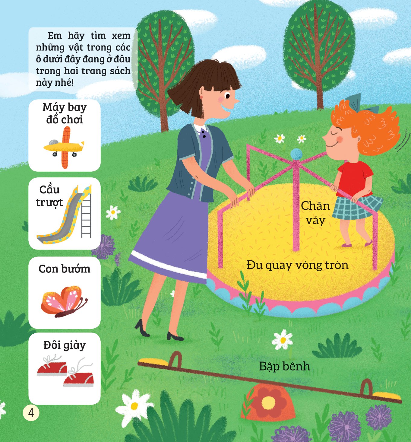 bé rèn trí thông minh qua hoạt động quan sát và tìm kiếm - trong công viên