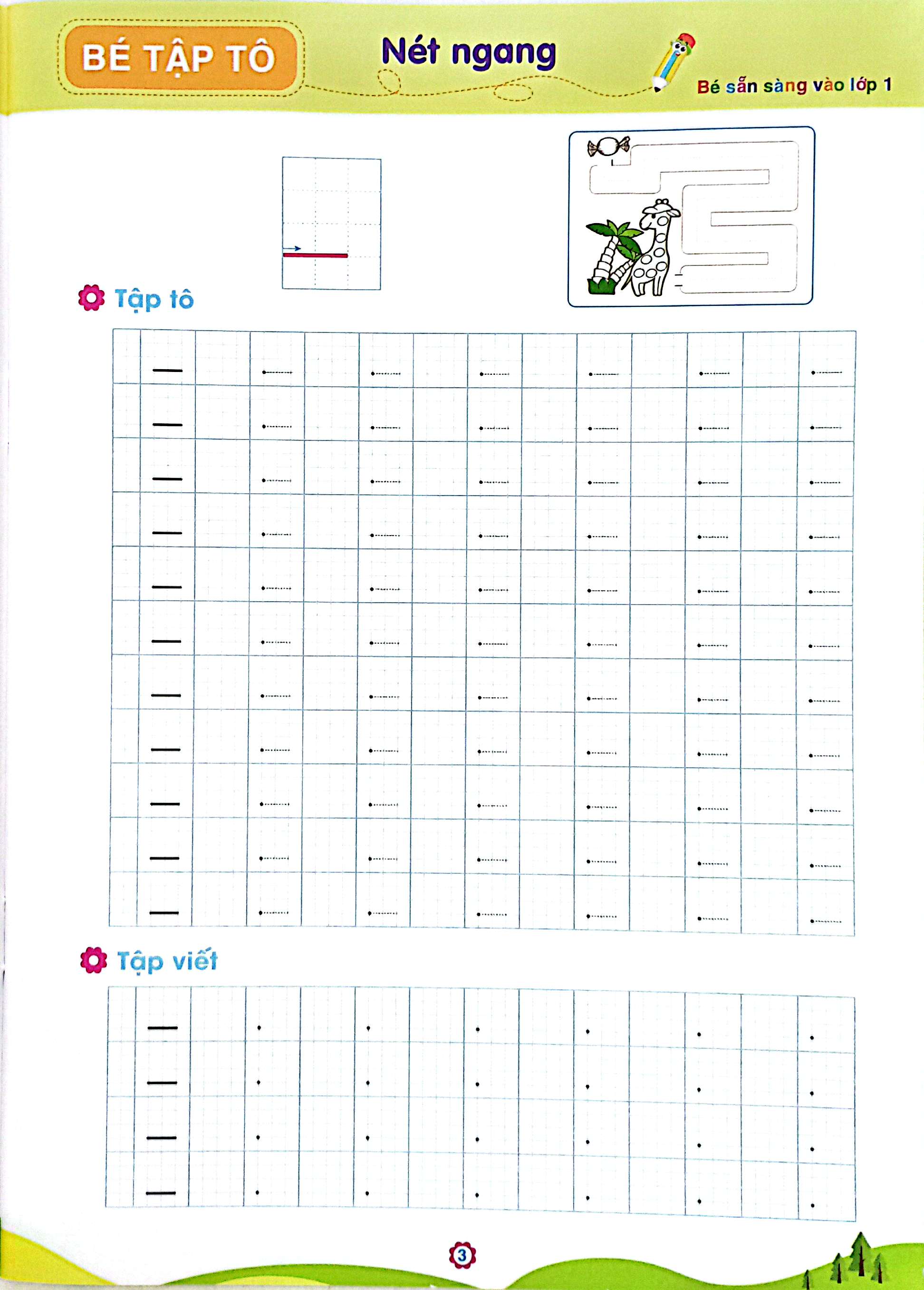 bé sẵn sàng vào lớp một: tập tô nét cơ bản (luyện viết theo chương trình mới) (dành cho trẻ 4-6 tuổi)