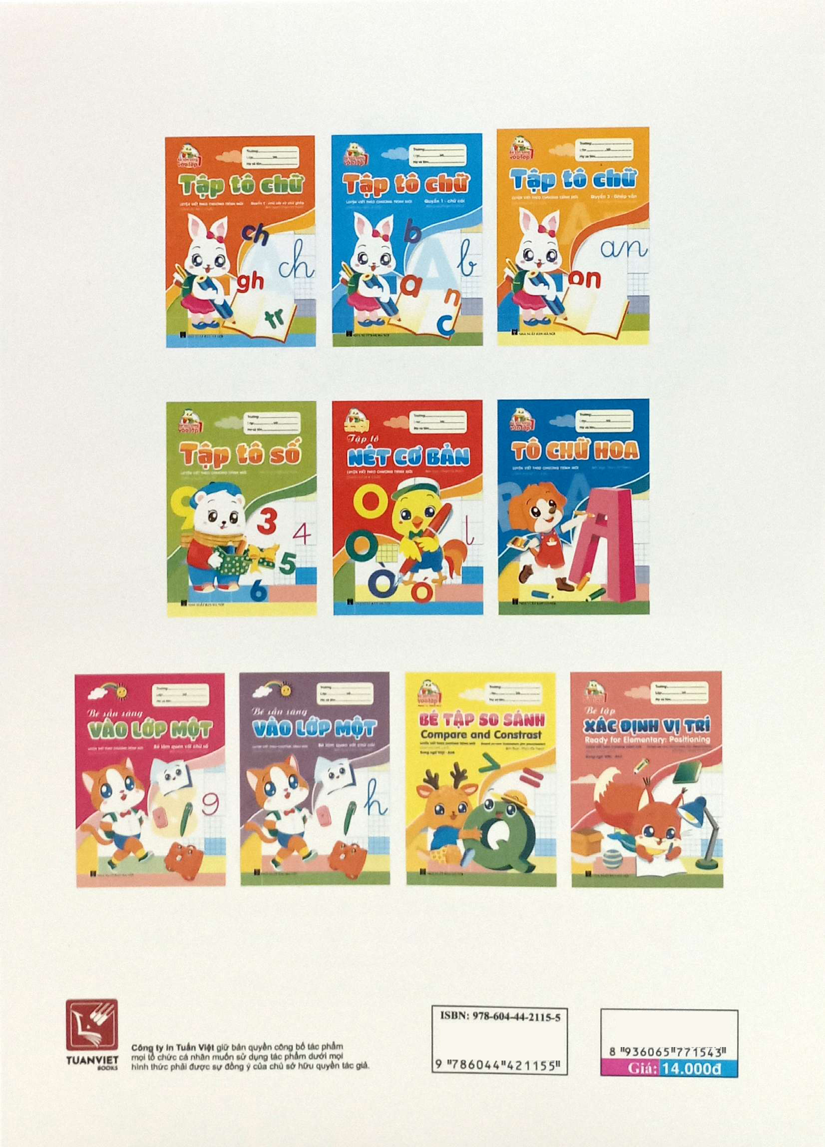 bé sẵn sàng vào lớp một: tập tô nét cơ bản (luyện viết theo chương trình mới) (dành cho trẻ 4-6 tuổi)