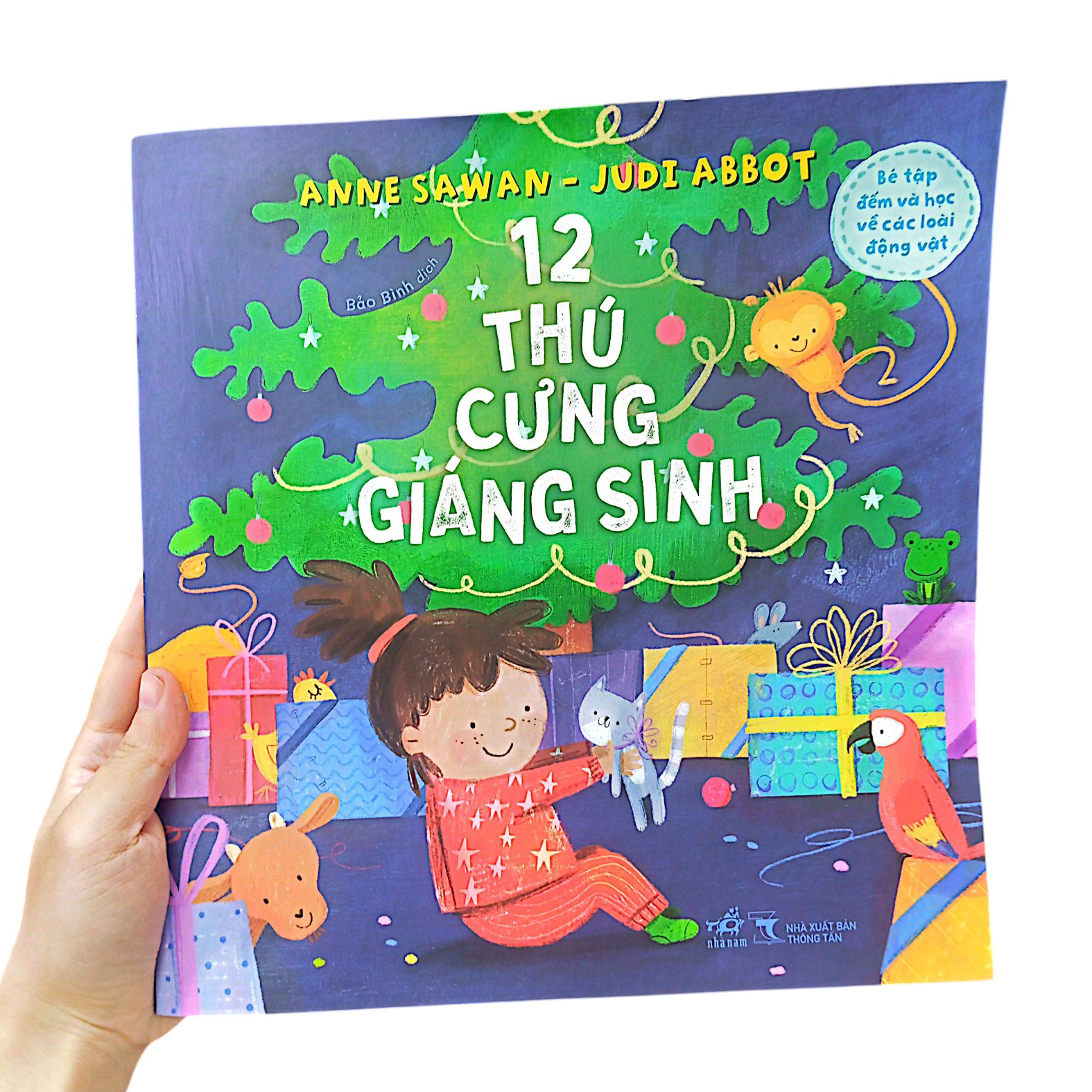 bé tập đếm và học về các loài động vật - 12 thú cưng giáng sinh