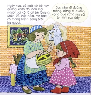 bé tập kể chuyện - cô bé quàng khăn đỏ (tái bản 2022)