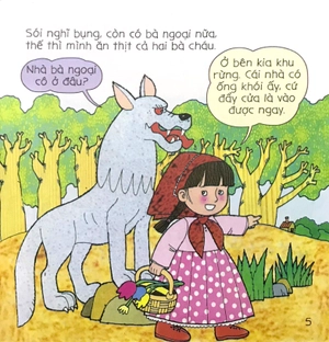 bé tập kể chuyện - cô bé quàng khăn đỏ (tái bản 2022)