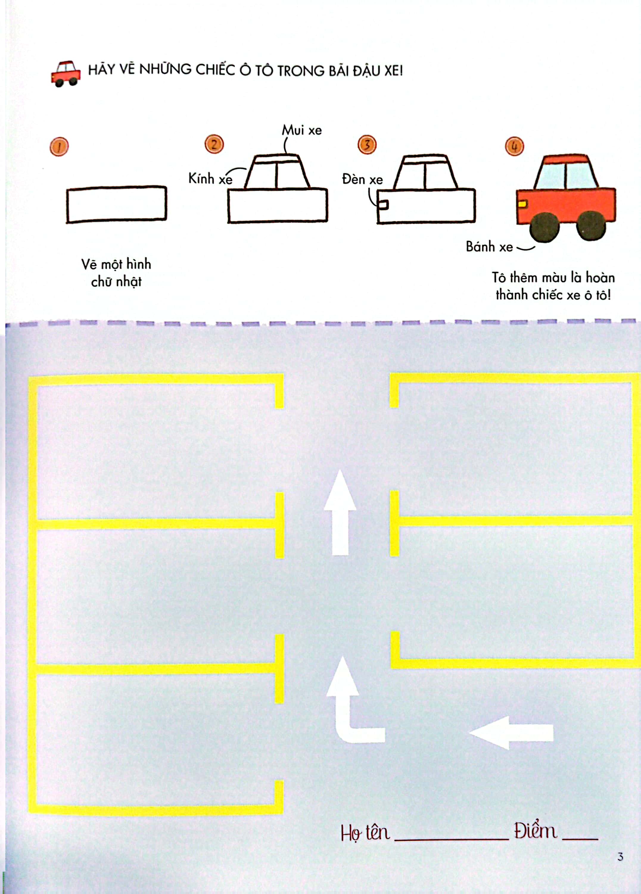 bé tập làm họa sĩ - tập vẽ phương tiện giao thông