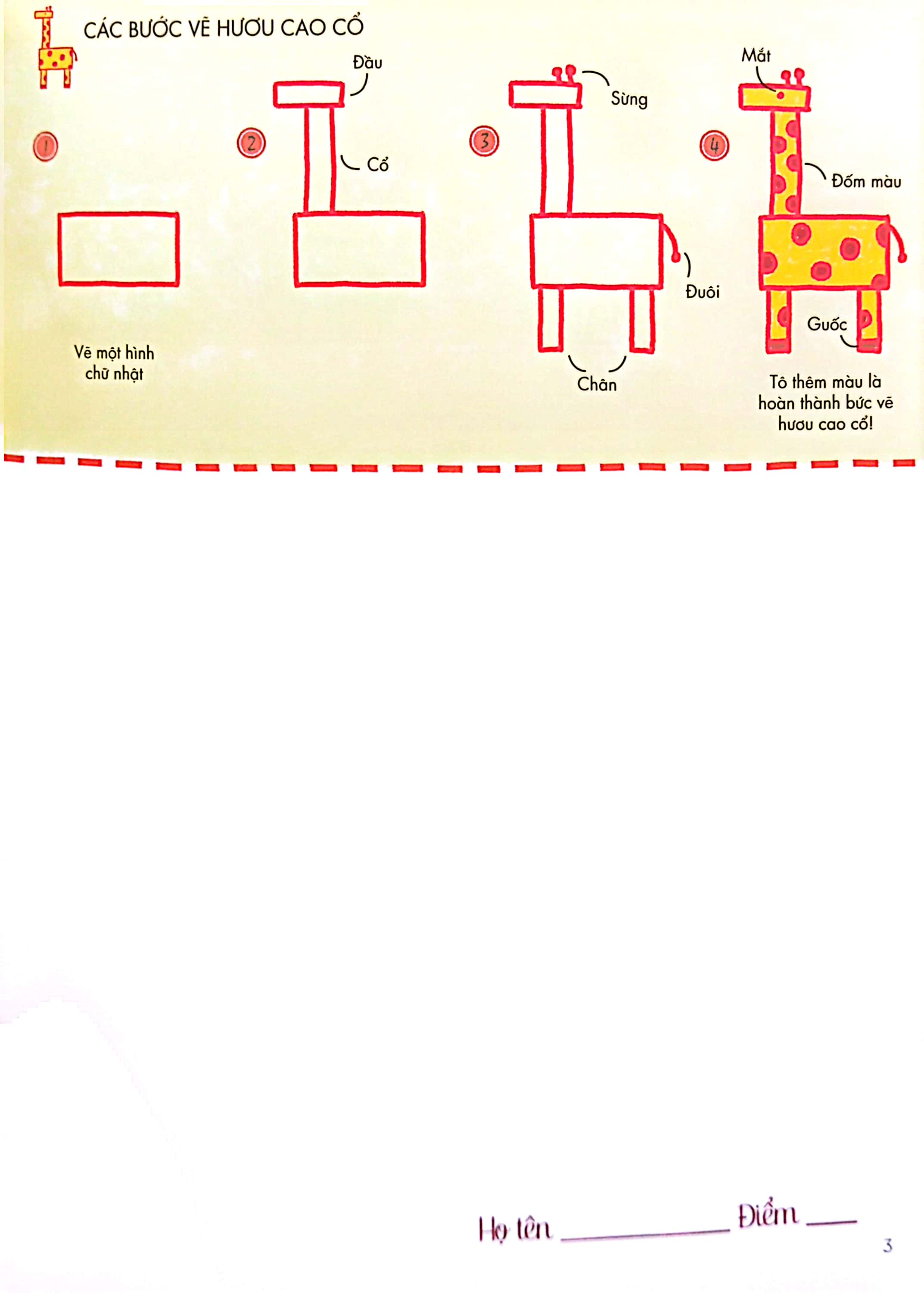 bé tập làm họa sĩ - tập vẽ từ hình chữ nhật