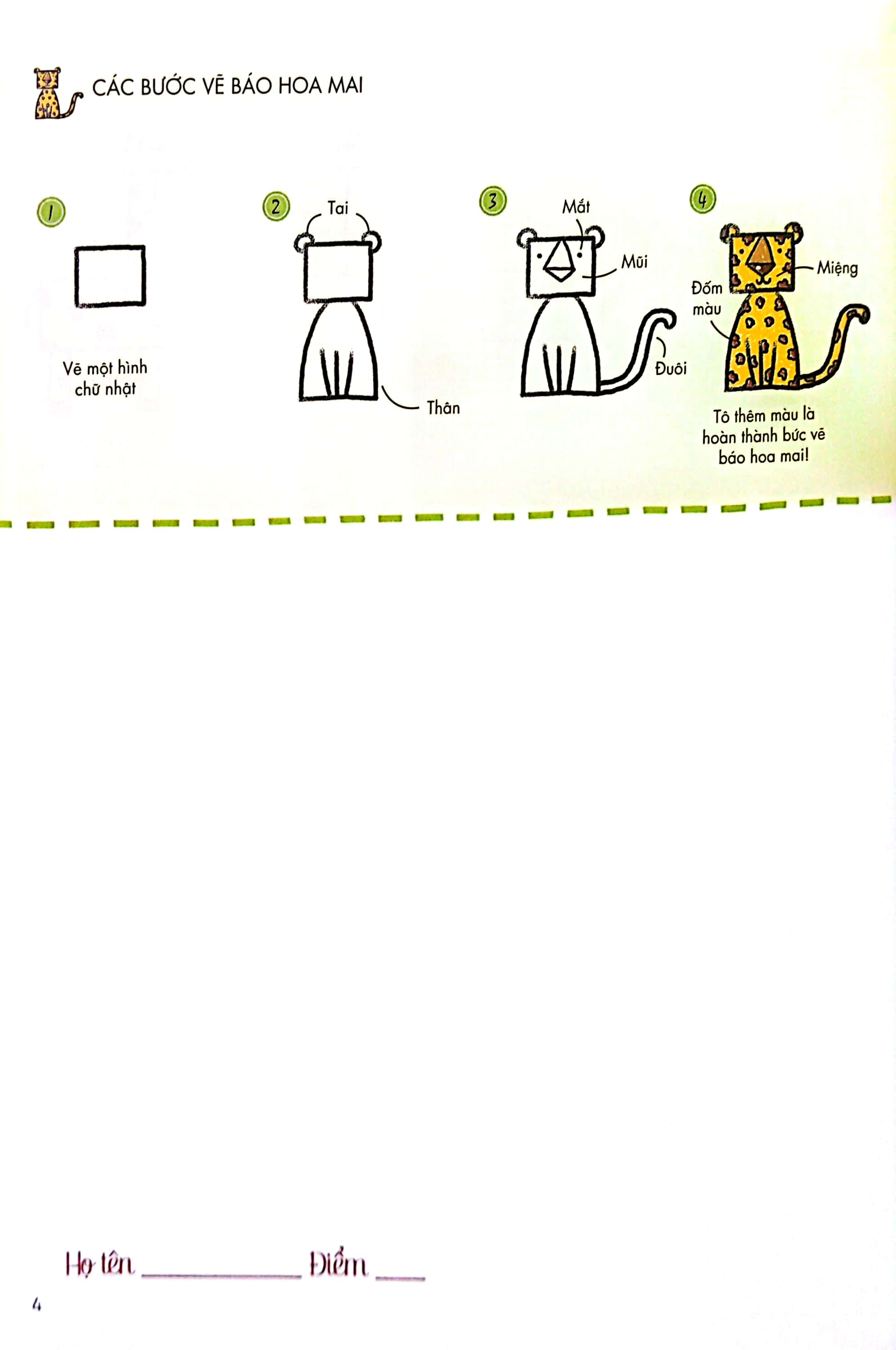 bé tập làm họa sĩ - tập vẽ từ hình chữ nhật