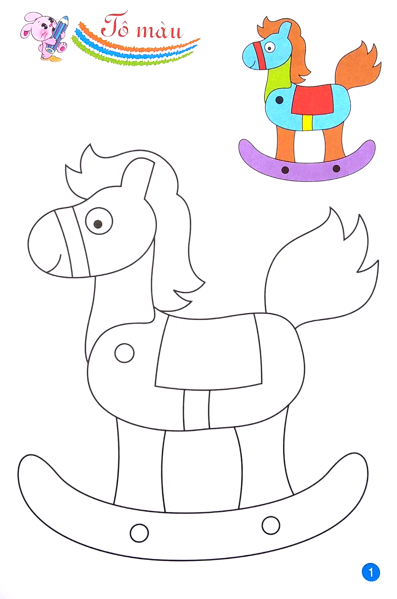 bé tập làm họa sĩ - tô màu (5-6 tuổi)