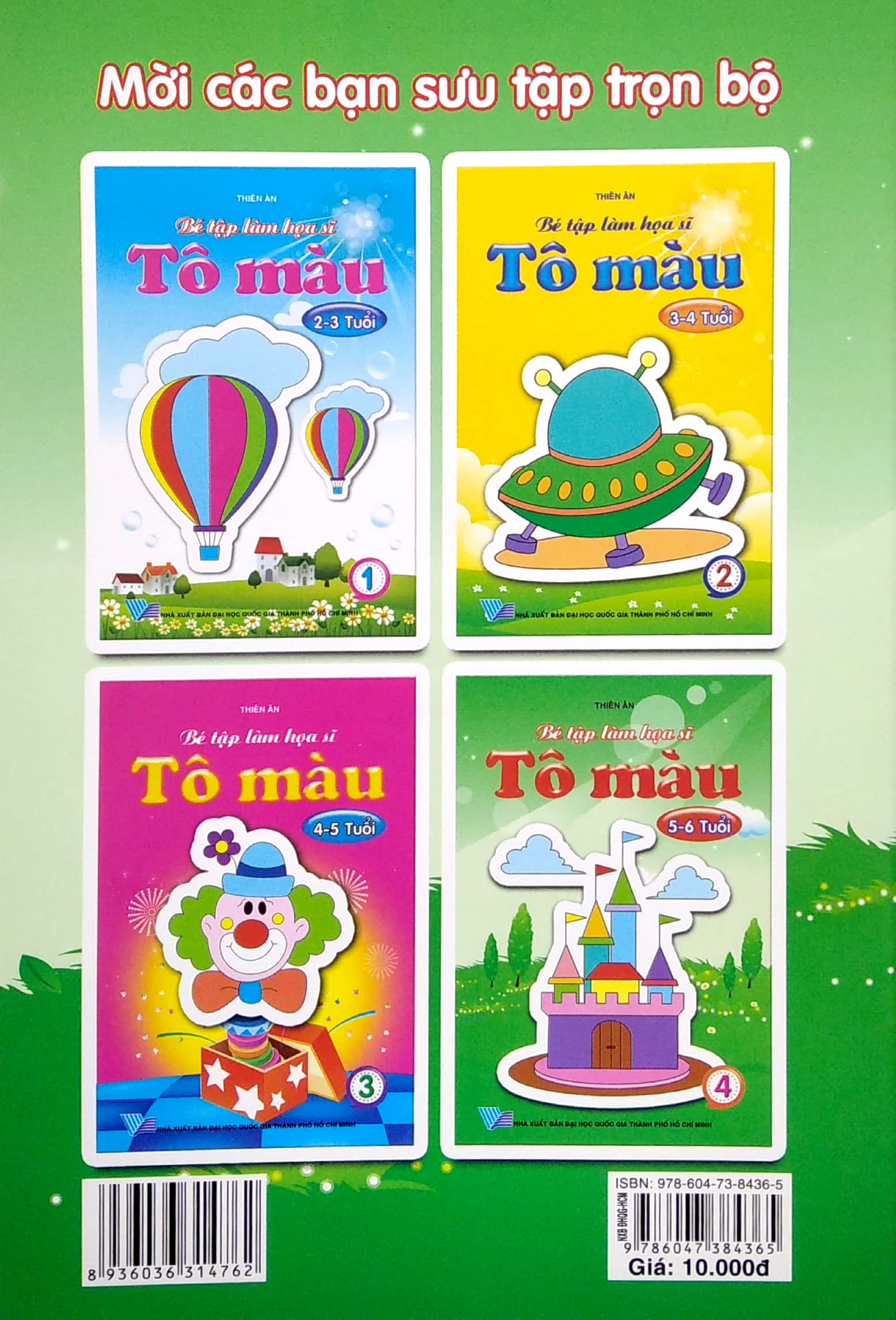 bé tập làm họa sĩ - tô màu (5-6 tuổi)