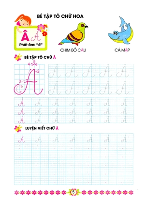 bé tập tô chữ hoa - hành trang cho bé vào lớp 1 (tái bản 2016)