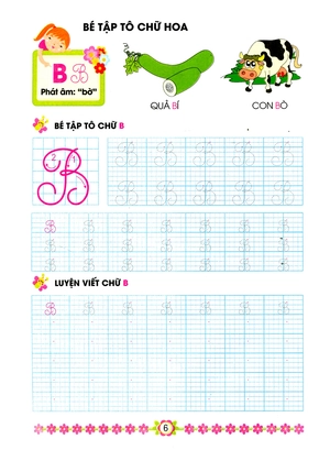 bé tập tô chữ hoa - hành trang cho bé vào lớp 1 (tái bản 2016)