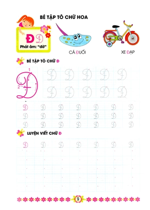 bé tập tô chữ hoa - hành trang cho bé vào lớp 1 (tái bản 2016)