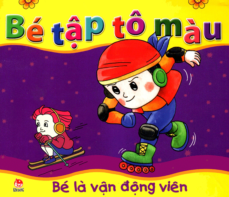bé tập tô màu - bé là vận động viên (tái bản 2019)
