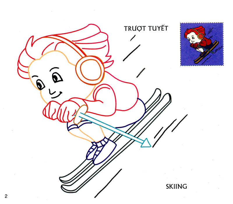 bé tập tô màu - bé là vận động viên (tái bản 2019)