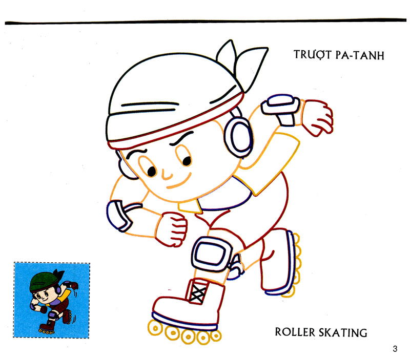 bé tập tô màu - bé là vận động viên (tái bản 2019)