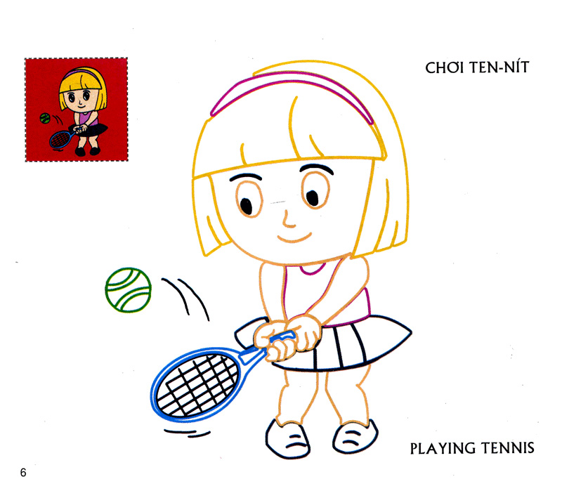 bé tập tô màu - bé là vận động viên (tái bản 2019)