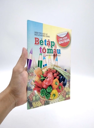 bé tập tô màu - các loại rau quả