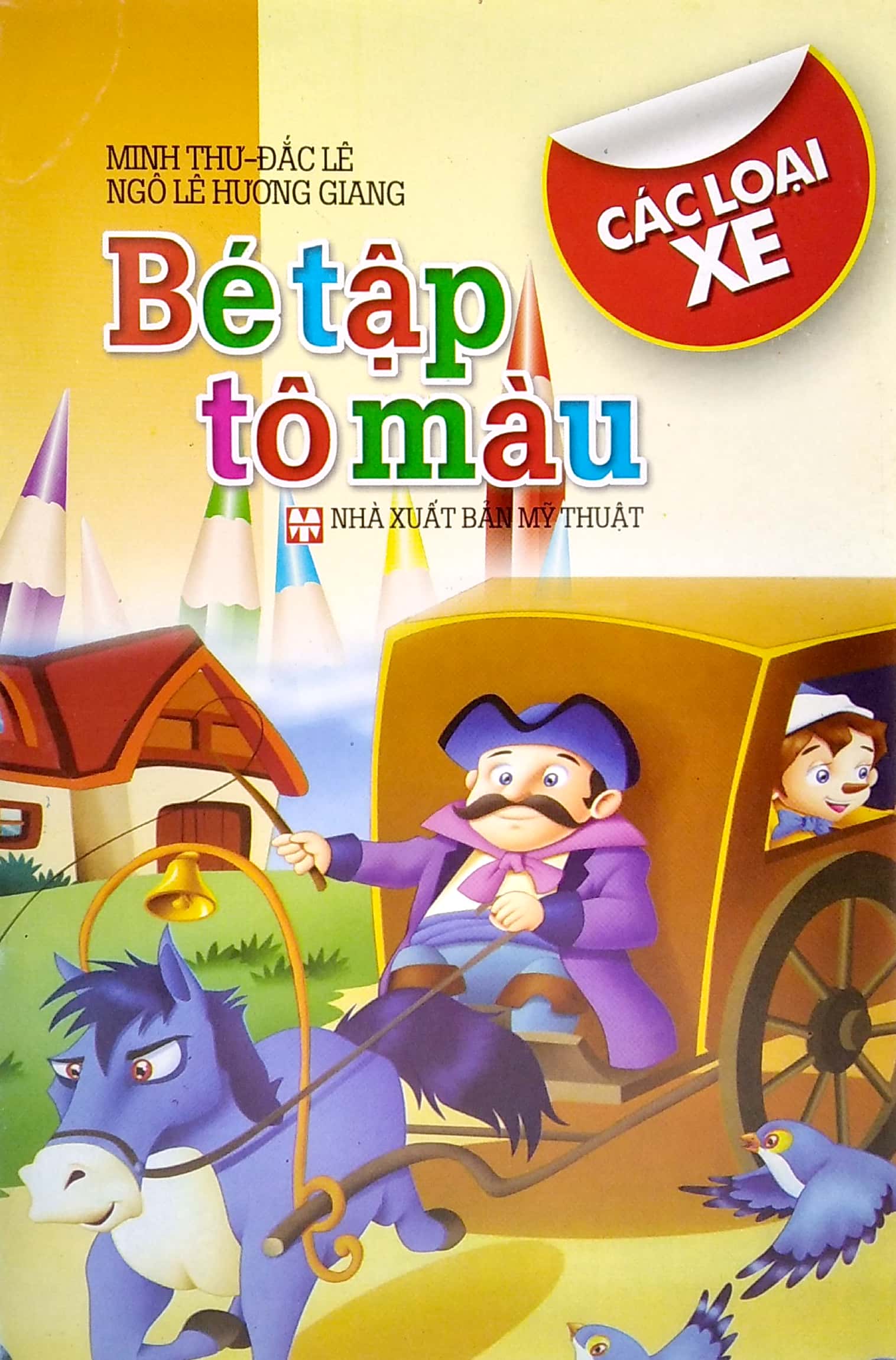 bé tập tô màu - các loại xe